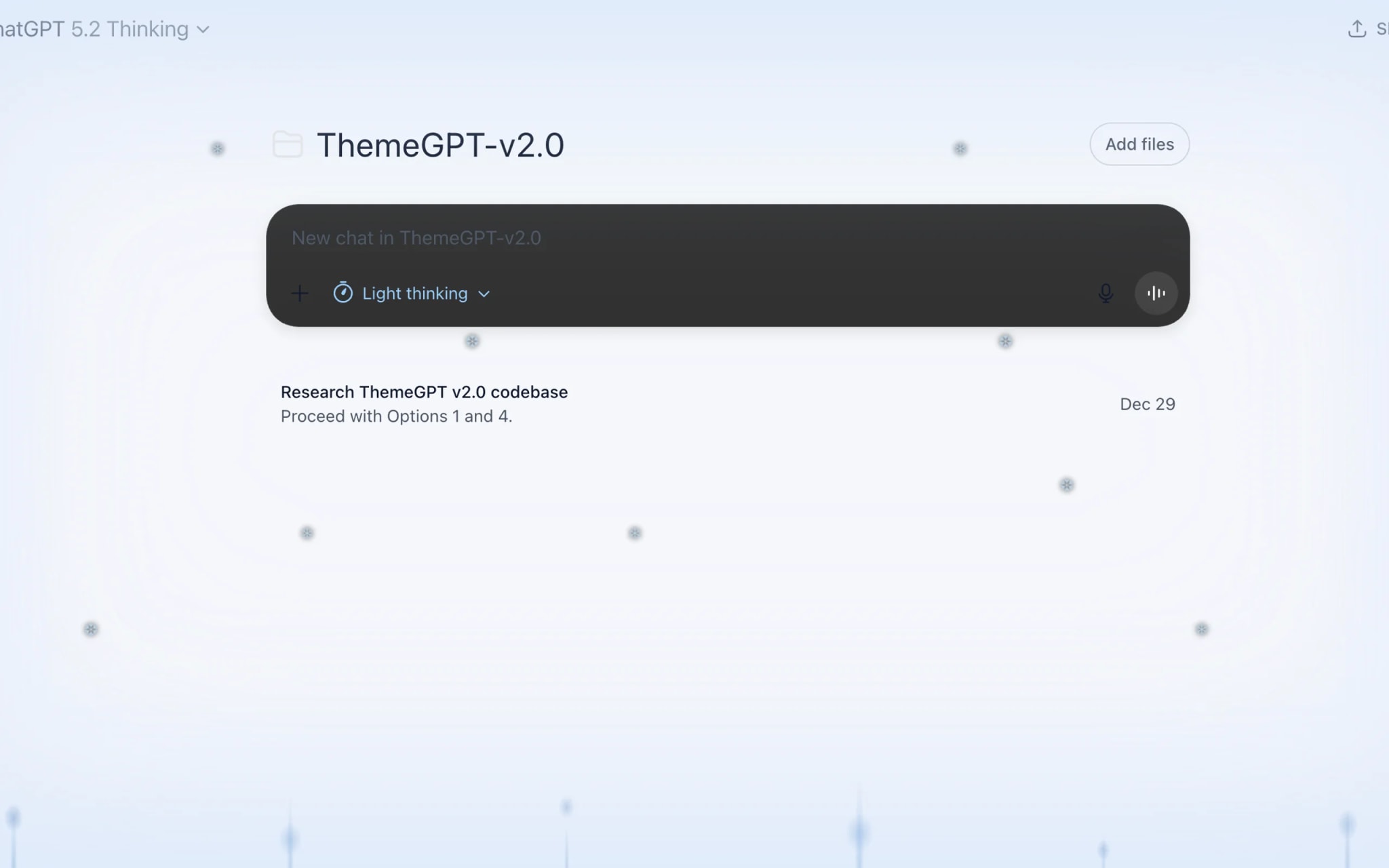 Frosted Windowpane home screen