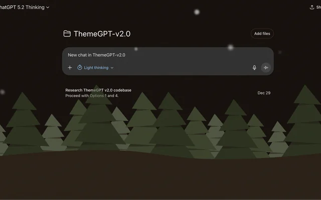 Woodland Retreat home screen